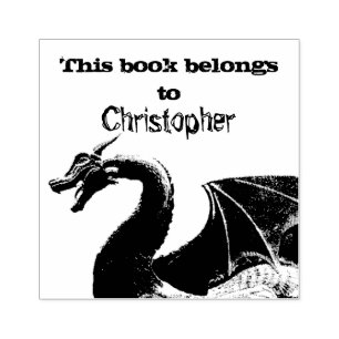 Magischer Mythischer Drache Dieses Buch gehört Gummistempel