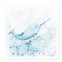 Magischer Narwhal- 12x12 Kunstdrucke