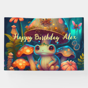 Magischer niedlicher Froschpilz Banner