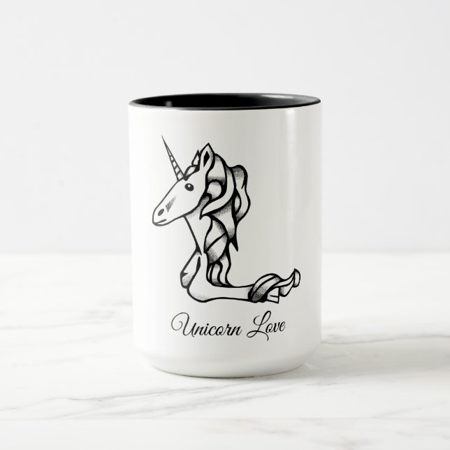 Magischer Niedlicher Monogramm L-Text für benutzer Tasse (Zentrum)