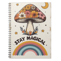 Magischer Pilz Notizbuch | Boho Süßes Journal
