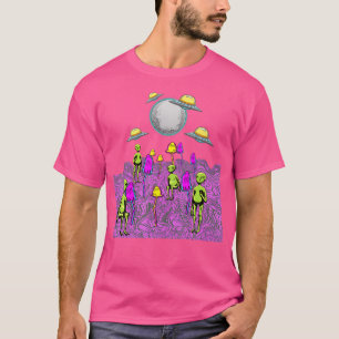 Magischer Pilz Psychedelischer Alien Trip Shroom E T-Shirt