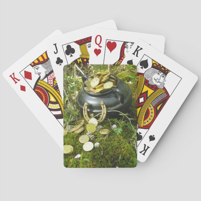 "Magischer Pot aus Gold!" Spielkarten (Rückseite)