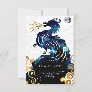 Magischer Radiant Dragon zum Geburtstag Dankeskarte
