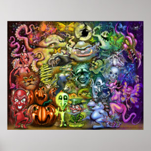 Magischer Regenbogen der Kreaturen Poster