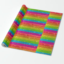 Magischer Regenbogen Einhorn Glitzer Whimsical Geb Geschenkpapier