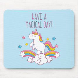 Magischer Regenbogen Einhorn Mousepad