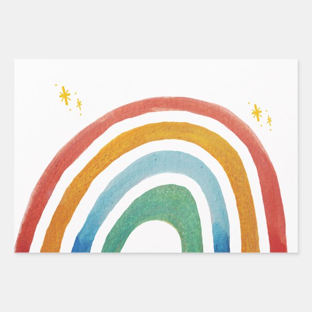 Magischer Regenbogen Geschenkpapier Set (Vorderseite)