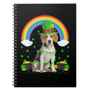 Magischer Regenbogen Leprechaun Beagle Dog St. Pat Notizblock