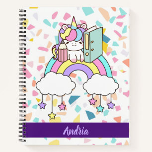 Magischer Regenbogen Niedlich Einhorn Notizbuch