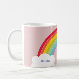 Magischer Regenbogen Persönlicher Name und Farbe Kaffeetasse