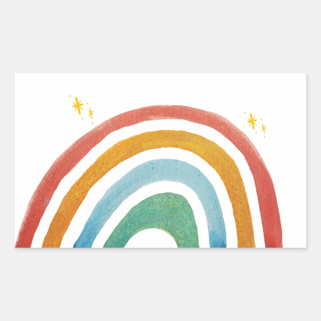 Magischer Regenbogen Rechteckiger Aufkleber (Vorderseite)