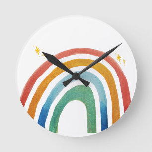 Magischer Regenbogen Runde Wanduhr