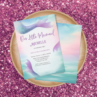 Magischer Regenbogen unsere kleine Meerjungfrau un Einladung