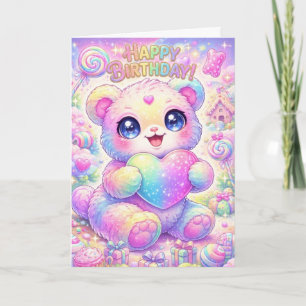 Magischer Regenbogen-Welpe Kinder-Geburtstagskarte Karte