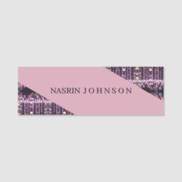 Magischer rosa Hintergrund Name Personalisiert Namensschild