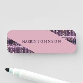 Magischer rosa Hintergrund Name Personalisiert Namensschild