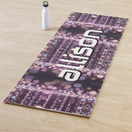 Magischer rosa Hintergrundname Personalisiert Yogamatte