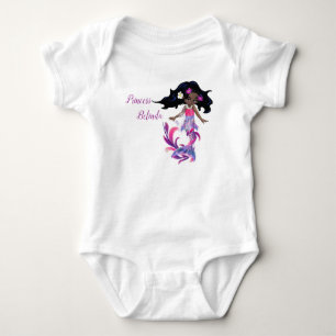 Magischer rosa wirbelnder Wassermann Baby Strampler