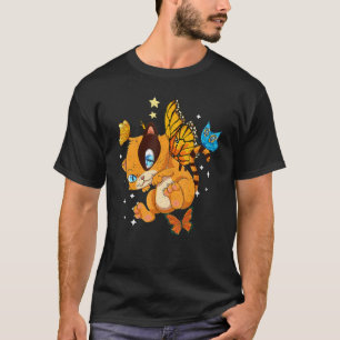 Magischer Schmetterling Insekt Süßes Tier Katze Ha T-Shirt