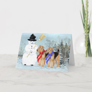 Magischer Schneemann Feiertagskarte