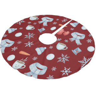 Magischer Schneemann Frozen Polyester Weihnachtsbaumdecke