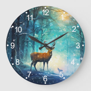 Magischer Schneewald Art-82109 Große Wanduhr