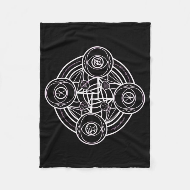 Magischer Sigil (Siegel)-Aufkleber18 Fleecedecke (Vorderseite)