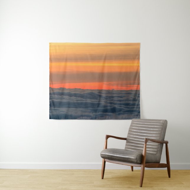 Magischer Sonnenuntergang über den Wolken Wandteppich (Beispiel (Horizontal))