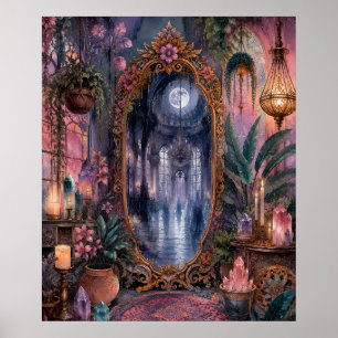 Magischer Spiegelportal-Saal Whimsigoth Poster