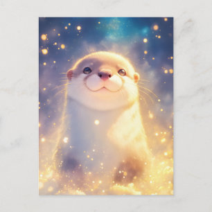 Magischer Sternenotter Leuchtende Nacht Postkarte