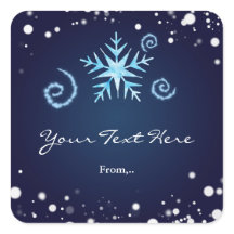 Magischer Swirl Winter Wonderland Snowflake Sticke
