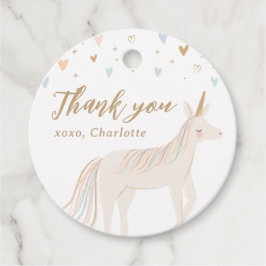 Magischer Tag Pastel Unicorn Geburtstag Geschenkanhänger