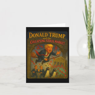 Magischer Trump-Zauberer Funny Stock Market Crash  Karte