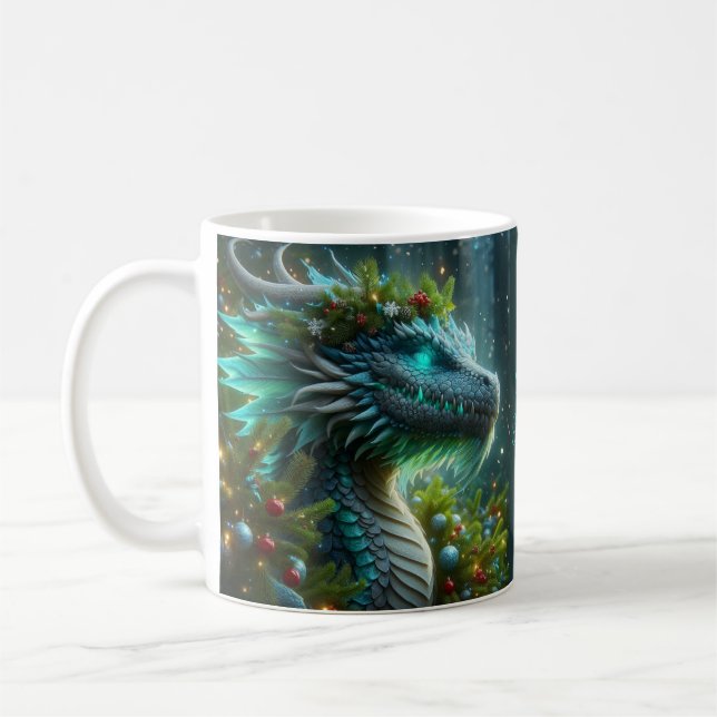 Magischer Türkischer Weihnachtsdrache Kaffeetasse (Links)