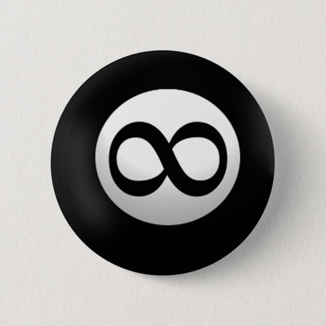 Magischer Unendlichkeits-Ball-Knopf Button (Vorderseite)