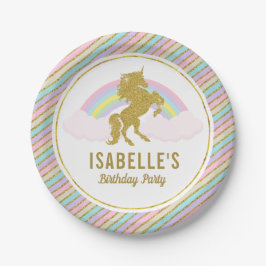 Magischer Unicorn-Geburtstags-Party-Teller Pappteller
