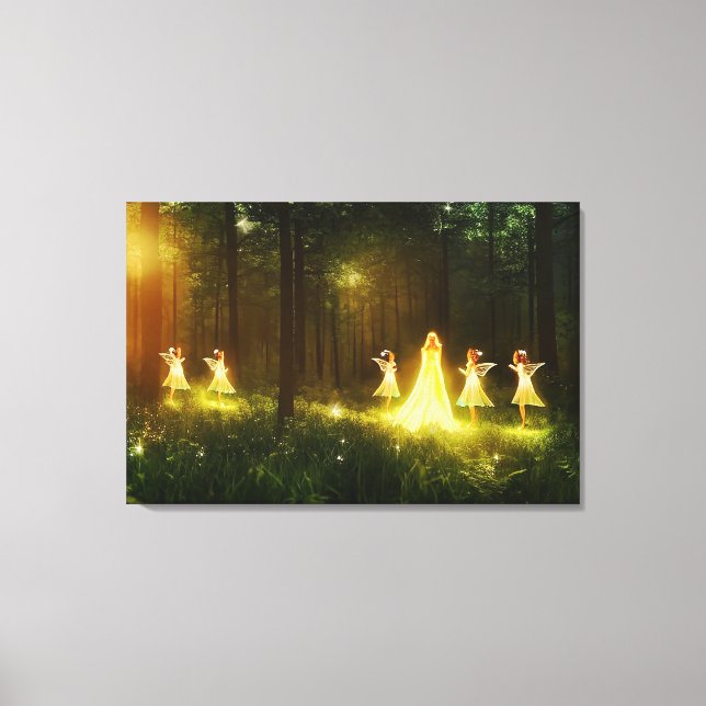 Magischer Wald | Elf & Fairies | Fantasy Nature Leinwanddruck (Vorderseite)