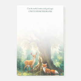 Magischer Wald Golden Tree Deer Fox Post-it Klebezettel