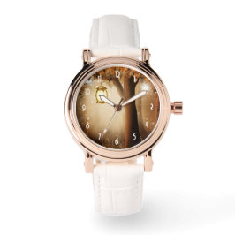 Magischer Wald mit Lichtern Armbanduhr