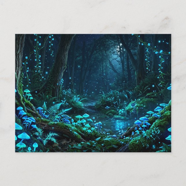 Magischer Wald Postkarte (Vorderseite)