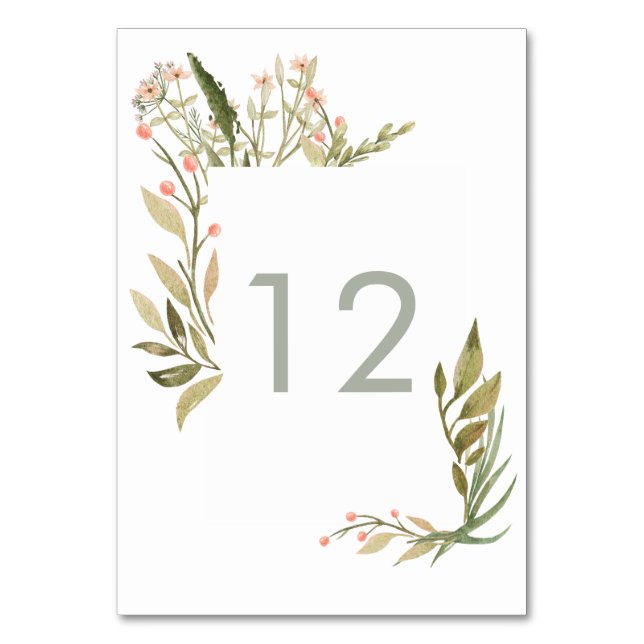 Magischer Wald | Tabelle Tischnummer (Vorderseite)