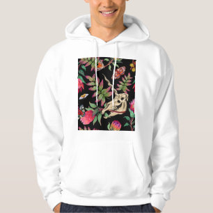 Magischer Wald vereint dunkles Muster. Hoodie