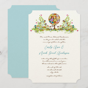 Magischer Waldkreis der Liebe Hochzeitseinladungen Einladung