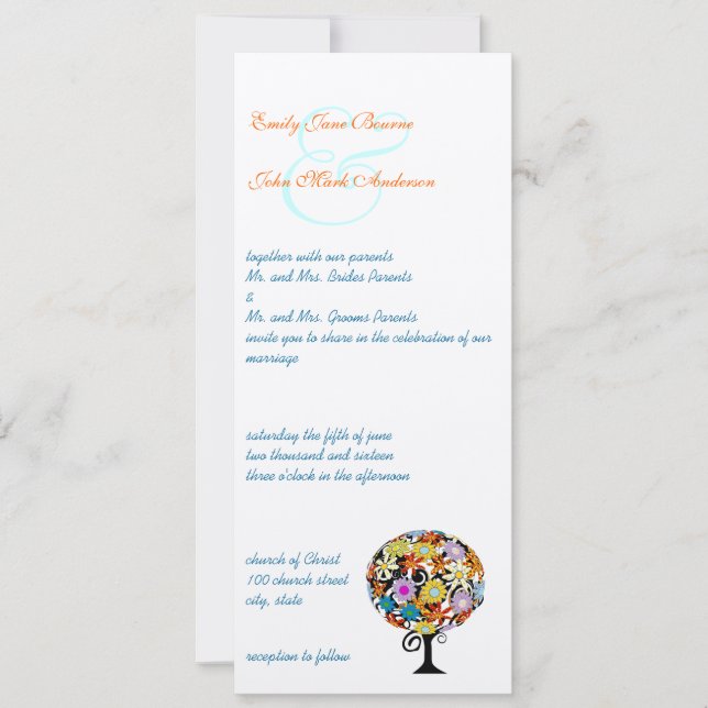 Magischer Waldkreis der Liebe Hochzeitseinladungen Einladung (Vorderseite)