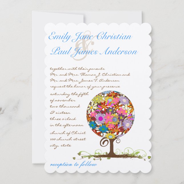 Magischer Waldkreis der Liebe Hochzeitseinladungen Einladung (Vorderseite)