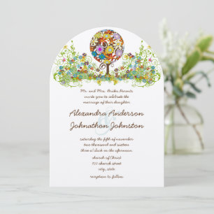 Magischer Waldkreis der Liebe Hochzeitseinladungen Einladung