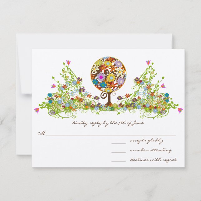 Magischer Waldkreis der Liebe Hochzeitseinladungen Einladung (Vorderseite)