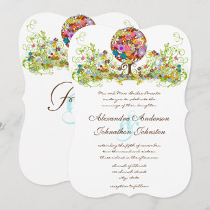 Magischer Waldkreis der Liebe Hochzeitseinladungen Einladung