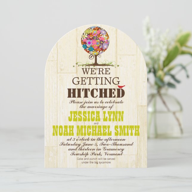 Magischer Waldkreis der Liebe Hochzeitseinladungen Einladung (Stehend Vorderseite)